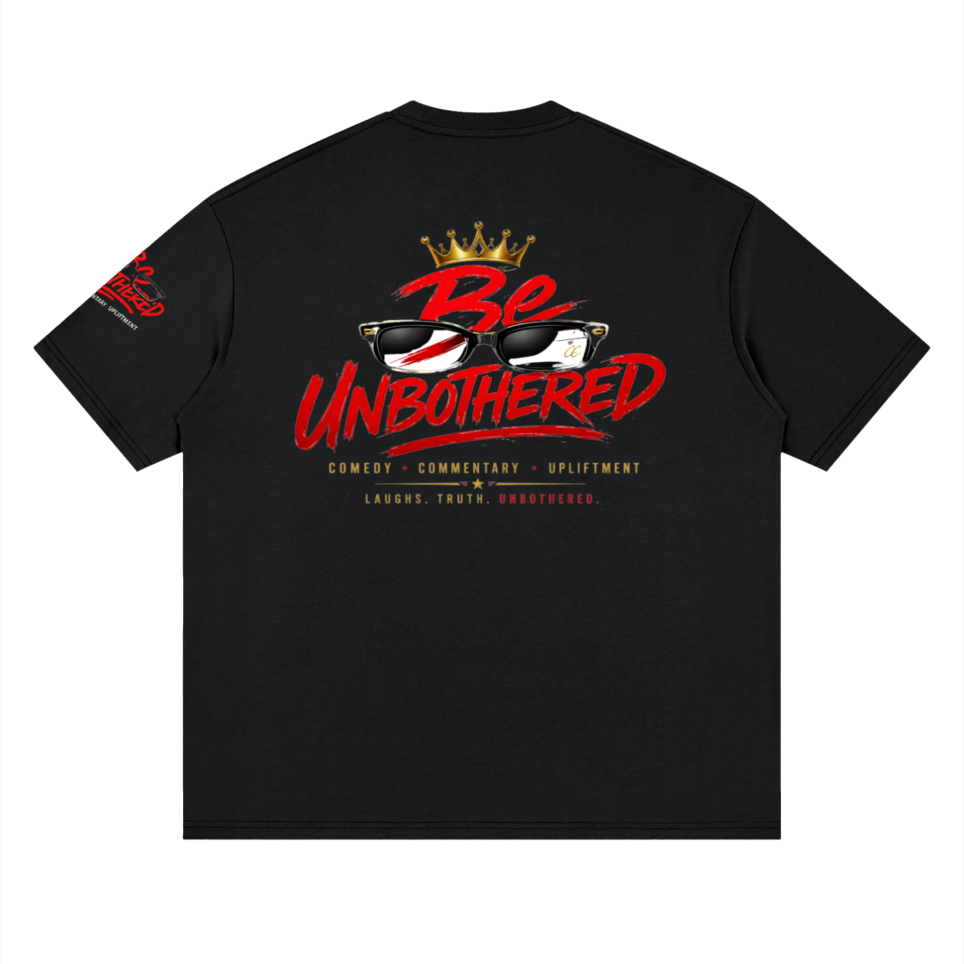 Unbothered Forehead Streetwear Loose Drop Shoulder T-Shirt