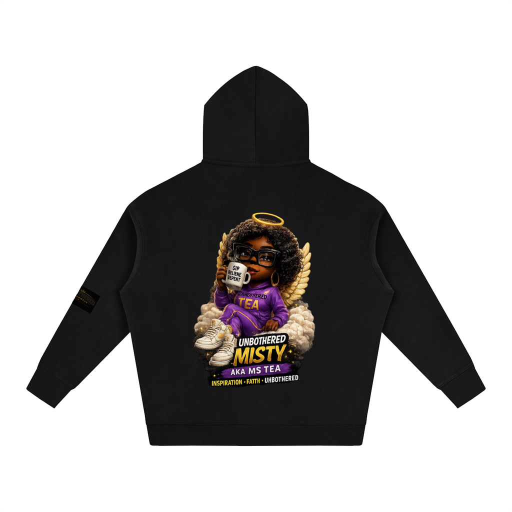 Unbothered Misty Oversize Fleeced Hoodie