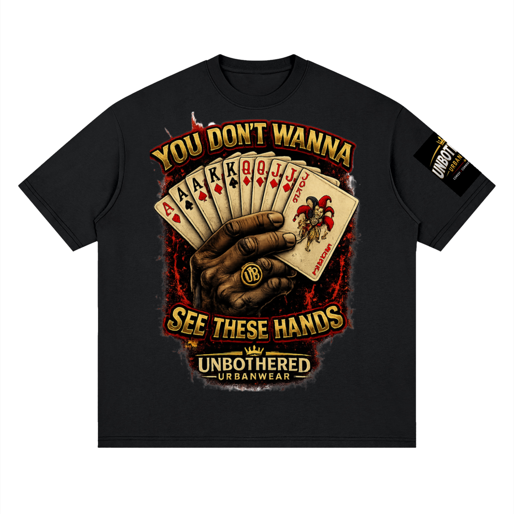 Unbothered "see these hands" Streetwear Loose Drop Shoulder T-Shirt