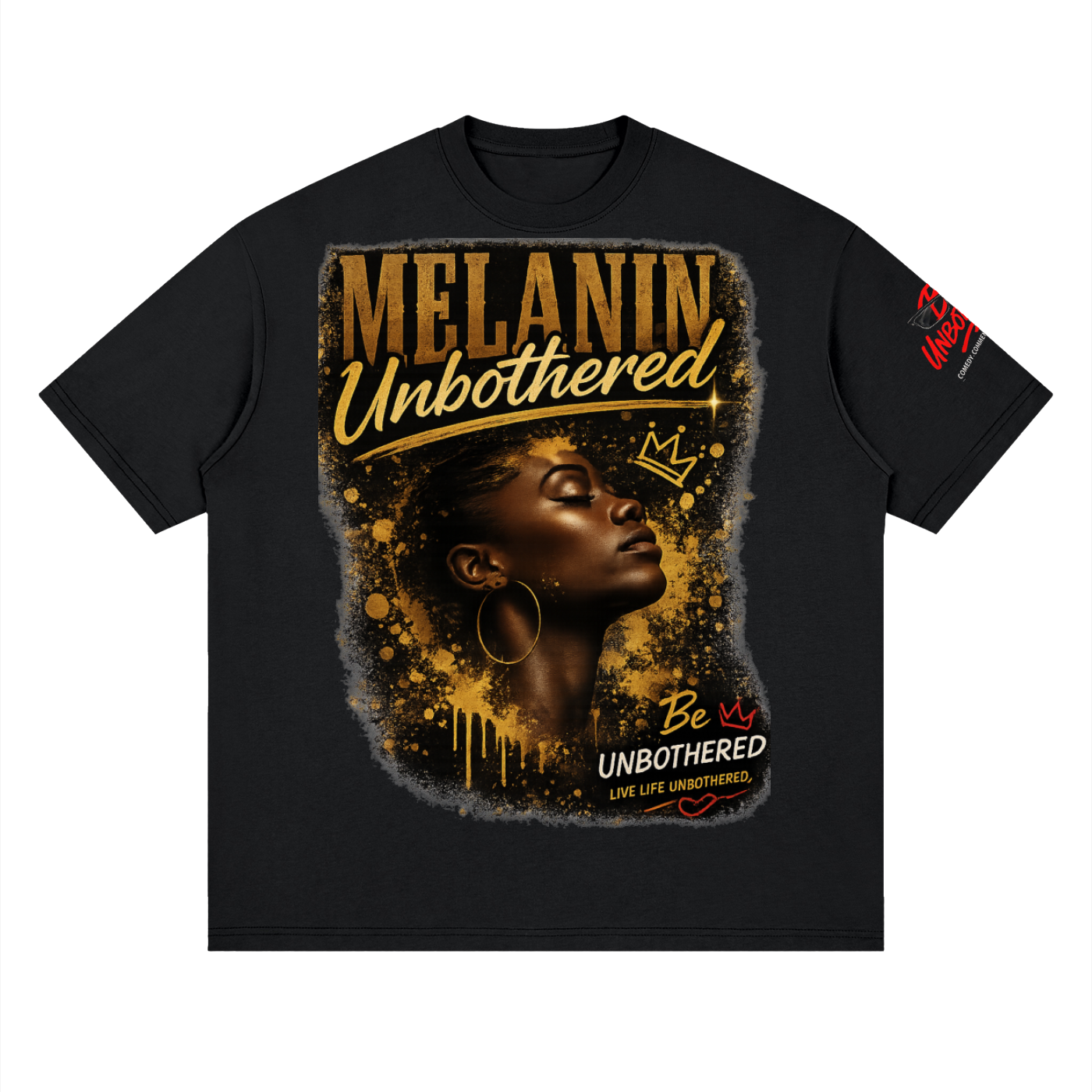 Unbothered Melinin Streetwear Loose Drop Shoulder T-Shirt