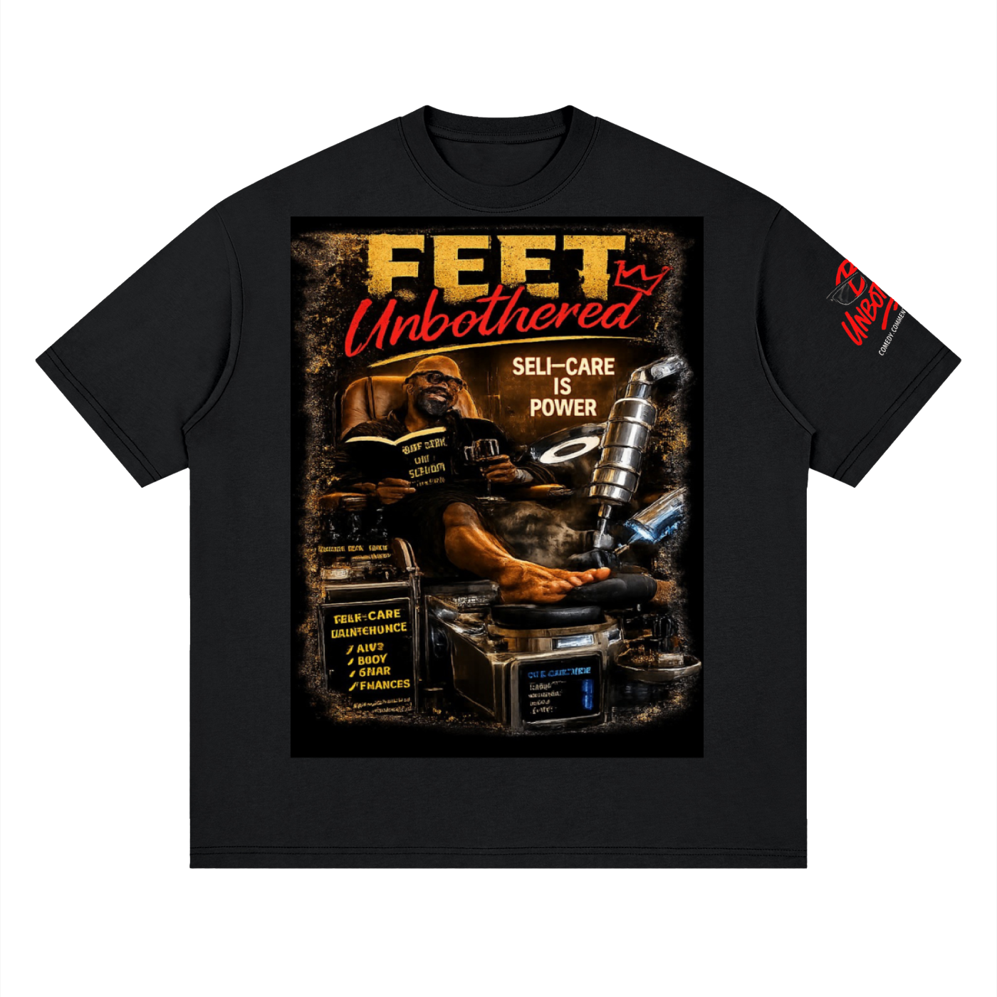 Unbothered Feet Streetwear Loose Drop Shoulder T-Shirt