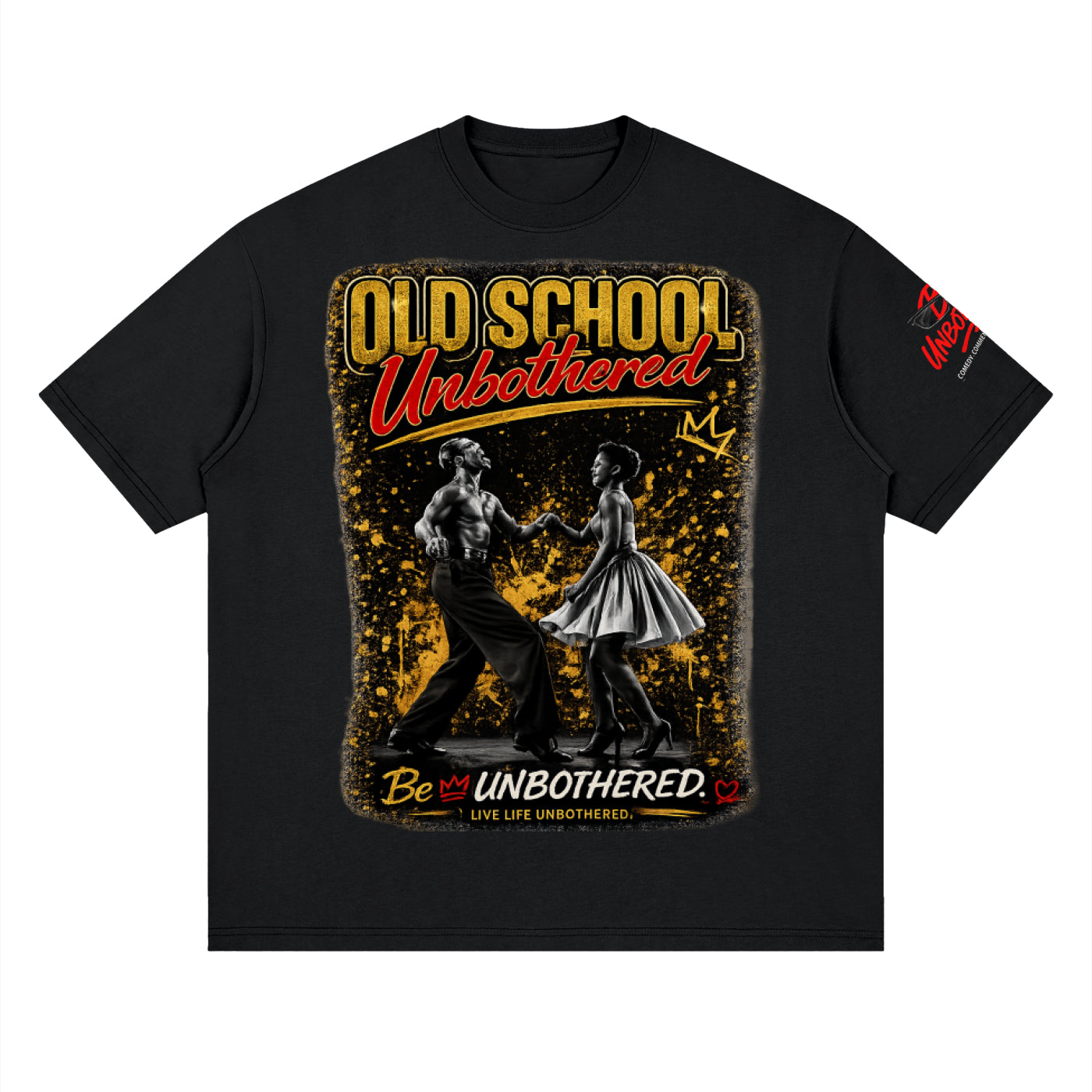 Unbothered Old School Streetwear Loose Drop Shoulder T-Shirt