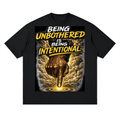 UNBOTHERED INTENTIONALLY Streetwear Loose Drop Shoulder T-Shirt