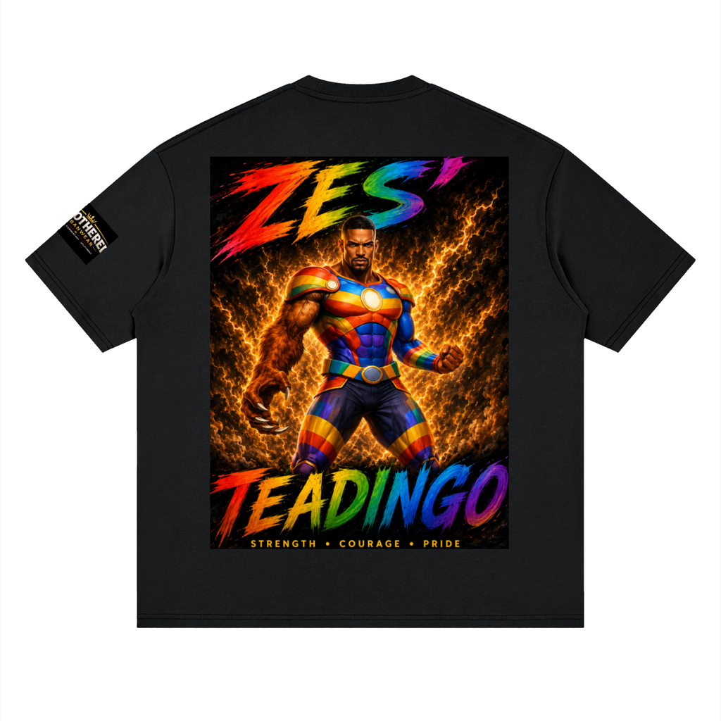 Unbothered Zes'TeaDingo Streetwear Loose Drop Shoulder T-Shirt