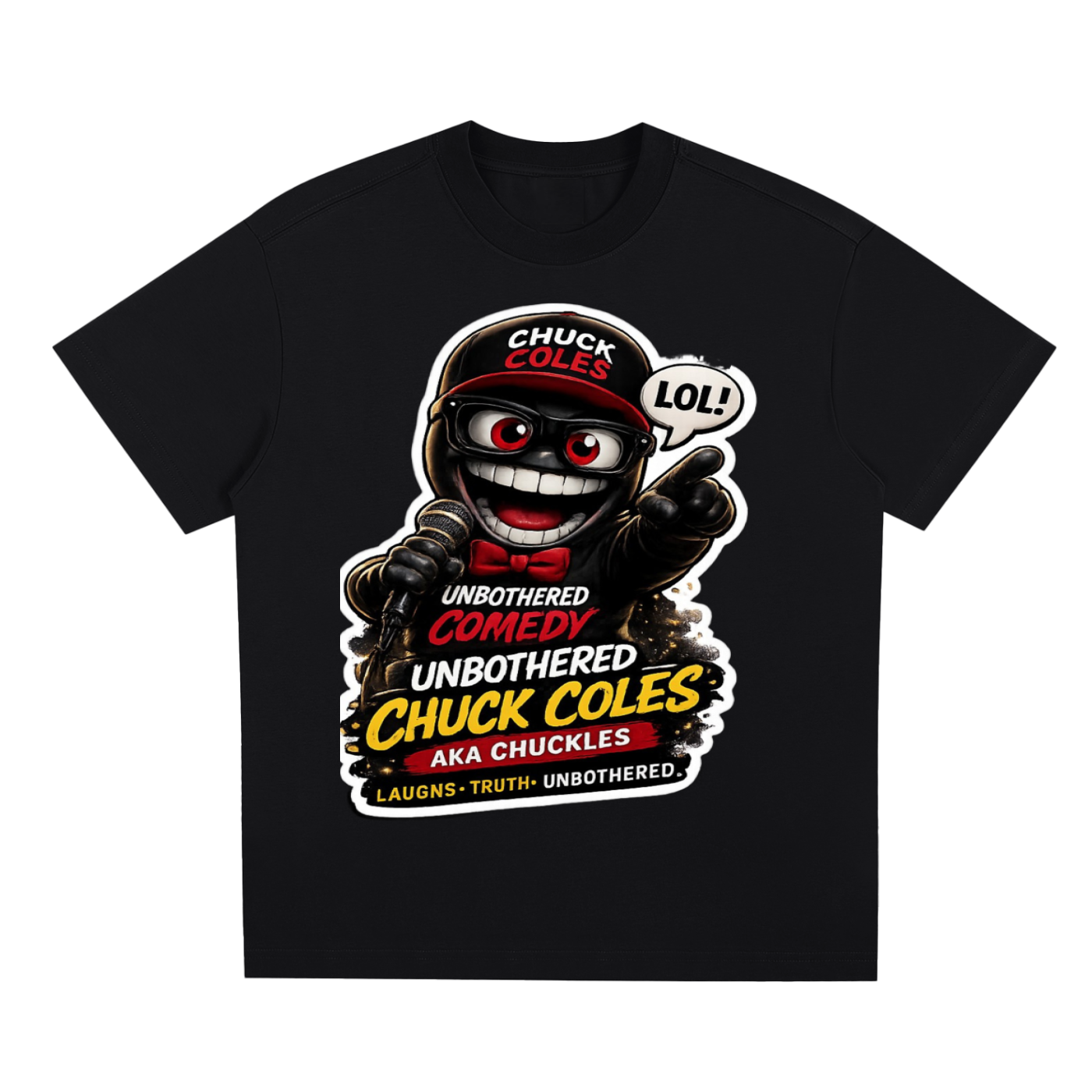 Unbothered "Chuckles"  Chuck Coles Sorona Quick-Dry Cooling T-Shirt